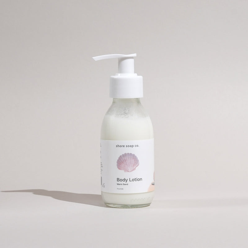 Shore Soap Co. Warm Sand Body Lotion Body Lotion Light Gray 4 ounce