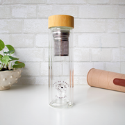 Love of Earth Co. Glass Tea + Coffee Infuser Bottle Light Gray