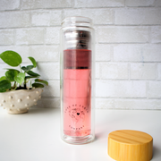 Love of Earth Co. Glass Tea + Coffee Infuser Bottle Light Gray