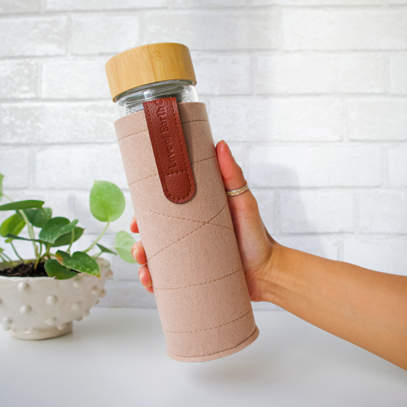 Love of Earth Co. Glass Tea + Coffee Infuser Bottle Lavender