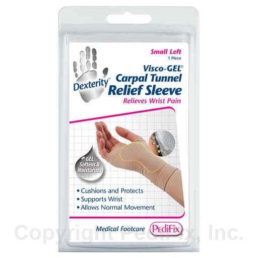 PediFix Pedifix Visco-Gel Carpal Tunnel Relief Sleeve, Small Right, 1 ea - 2 Oz Carpal Tunnel Relief Sleeve Light Gray