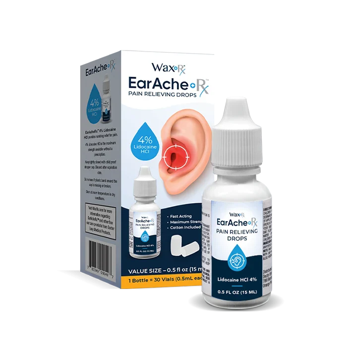 Wax-rx WAXRX EARACHE RX PAIN RELIEF D Ear Drops Black