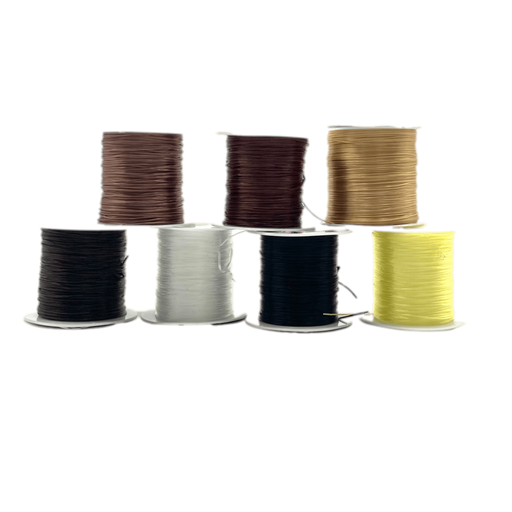VIP Extensions Weaving Nylon Elastic Thread 25 Yards Weaving Thread White Smoke BLACK