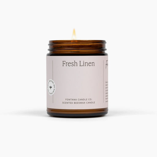 Fontana Candle Co Fresh Linen Jar Candle Candles White Smoke