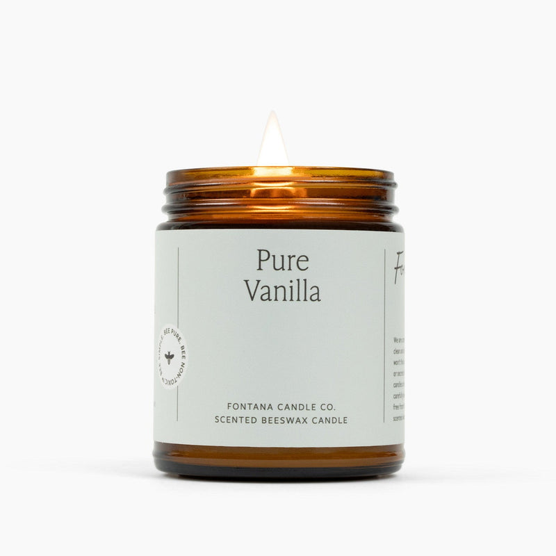 Fontana Candle Co Pure Vanilla Jar Candle Candles Light Gray Jar Candle