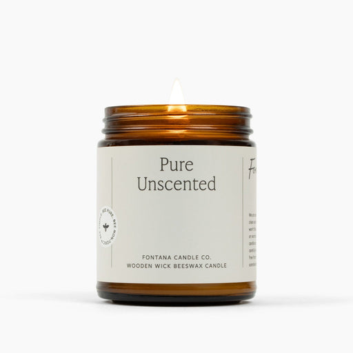 Fontana Candle Co Pure Unscented Jar Candle Candles Light Gray 9 oz Straight Sided Jar