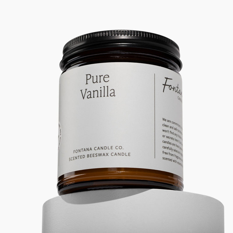 Fontana Candle Co Pure Vanilla Jar Candle Candles White Smoke Jar Candle