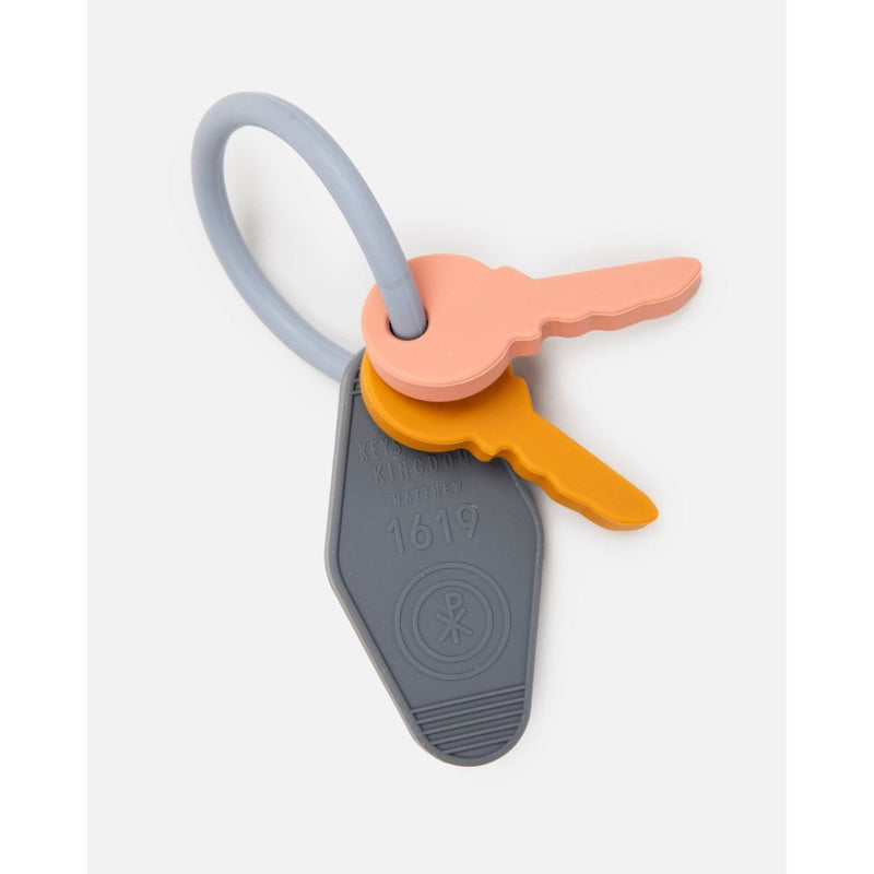 Be A Heart Keys to the Kingdom Silicone Teethers Baby Activity Toys White Smoke Keys To The Kingdom Blush