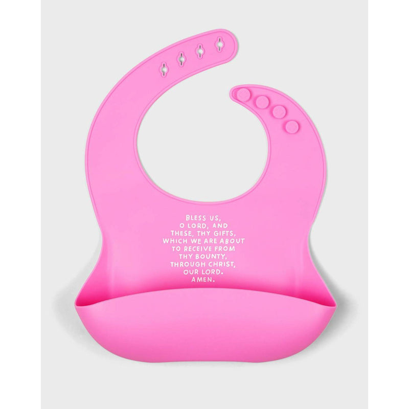 Be A Heart Meal Blessing Silicone Bib Bibs Lavender Bubblegum Pink