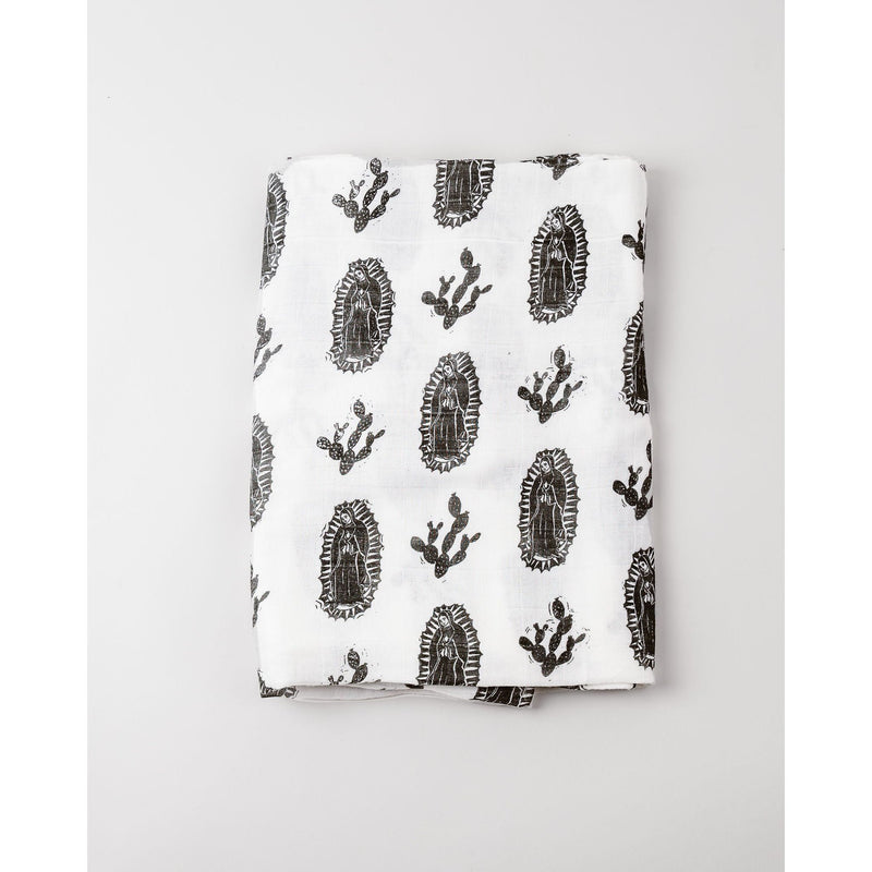 Be A Heart Our Lady of Guadalupe Muslin Swaddle Baby Blanket Swaddle Lavender