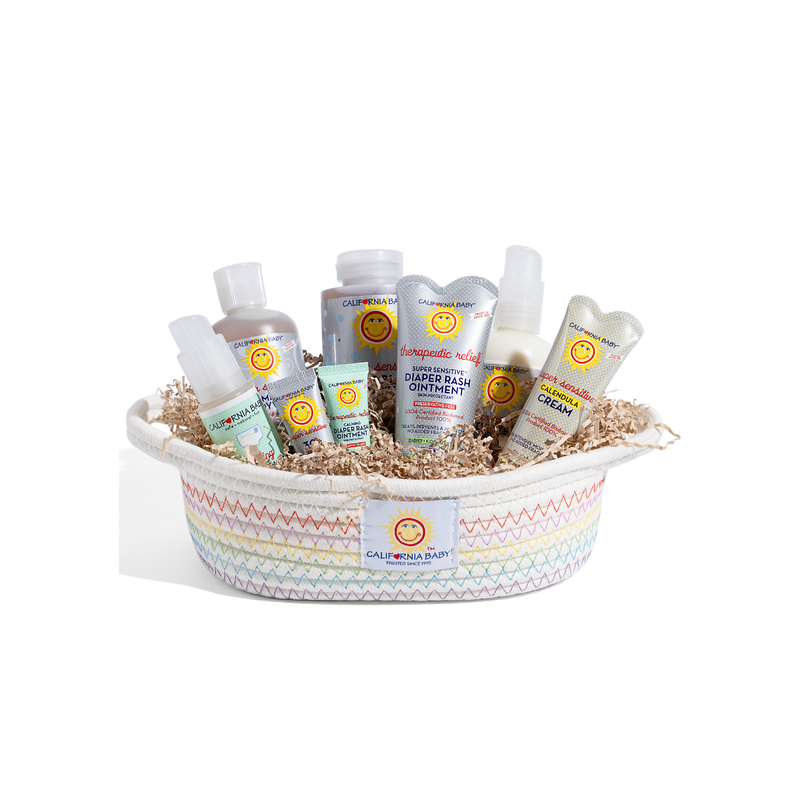 California Baby Welcome Baby Gift Basket Gifts & Totes White Smoke