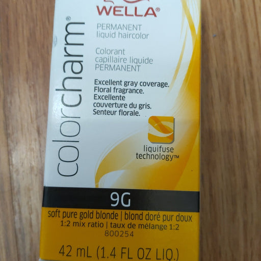 VIP Extensions Wella Color Charm Liquid Haircolor 9G Pure Golden Blonde Permanent Hair Color Dark Olive Green