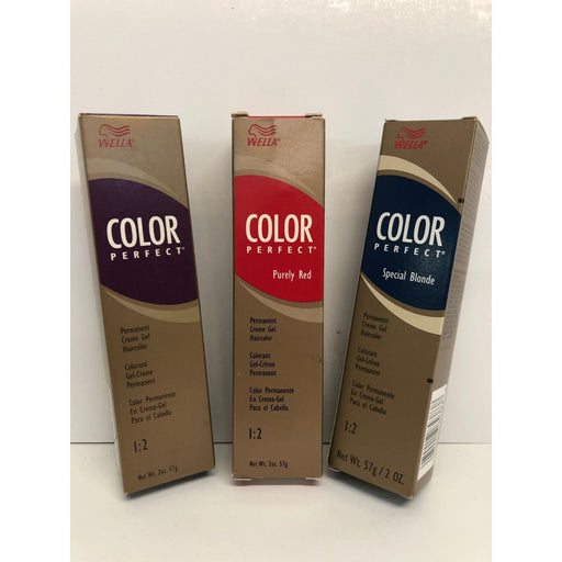VIP Extensions Wella Color Perfect Colorant Gel Creme 3PR 3/66 Permanent Hair Color Light Gray