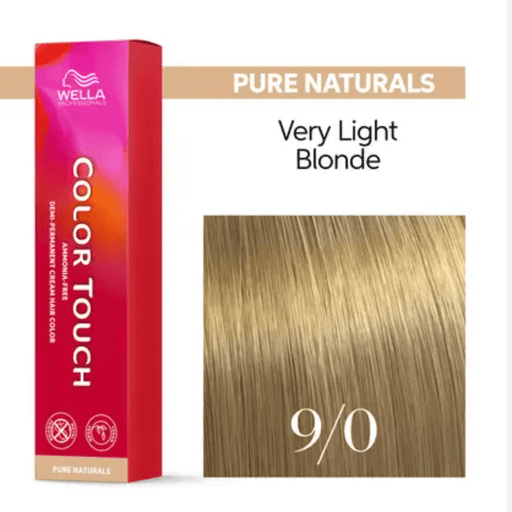 VIP Extensions Wella Color Touch 9/0 Very Light Blonde Natural, 2 oz Demi-Permanent Hair Color White Smoke