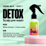 Whipi Co Detox – Crown Whip Scalp Pre-Wash Light Cyan 4 oz,1 oz,4 oz Bag Refill