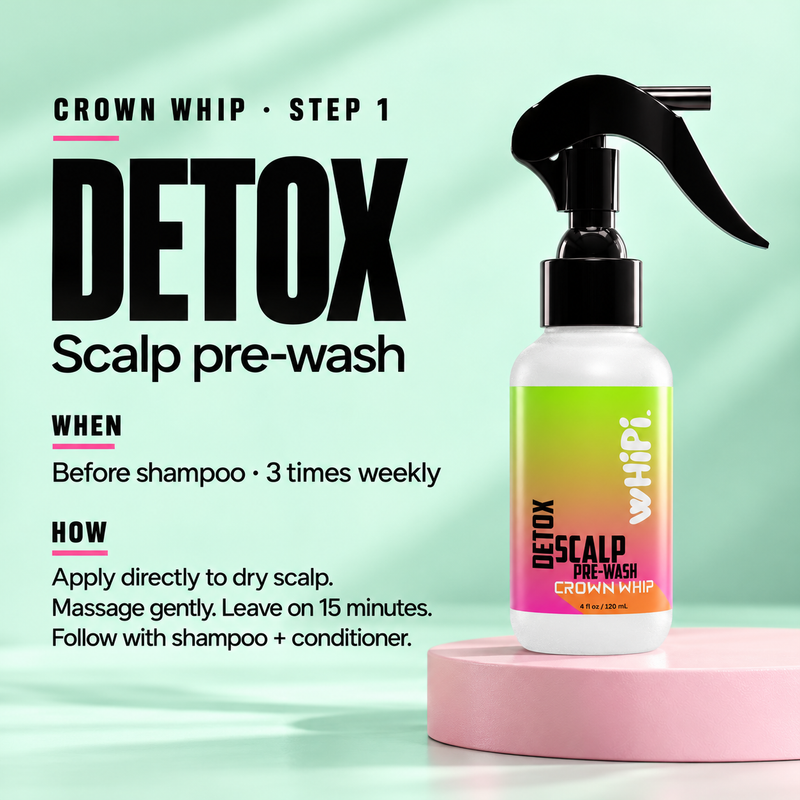 Whipi Co Detox – Crown Whip Scalp Pre-Wash Light Cyan 4 oz,1 oz,4 oz Bag Refill
