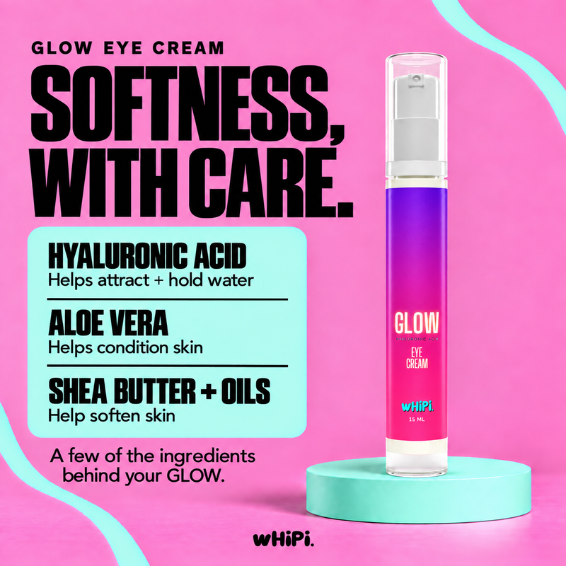 Whipi Co GLOW Hyaluronic Eye Cream Hot Pink