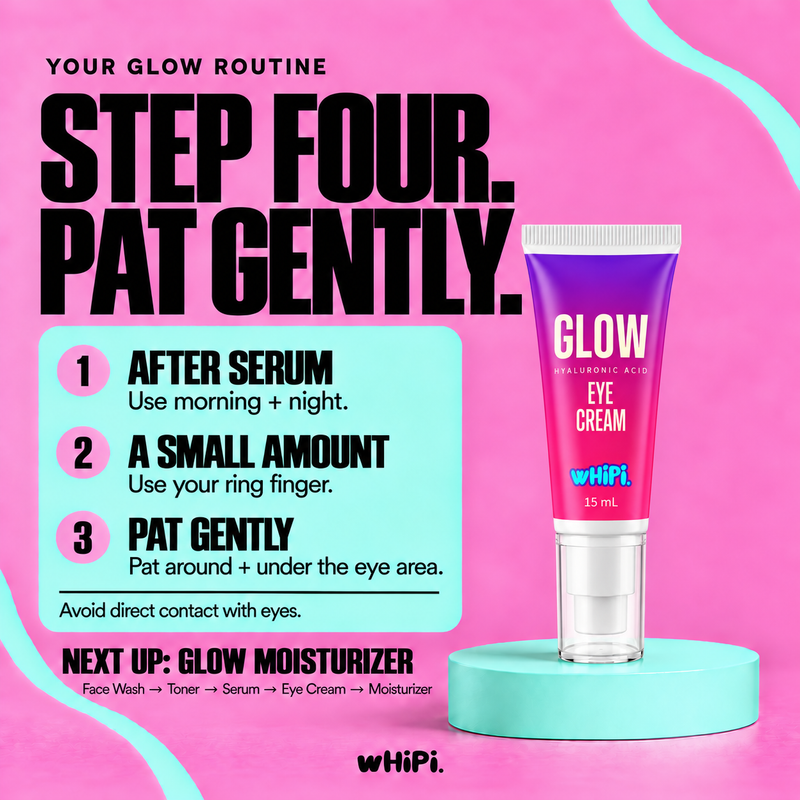 Whipi Co GLOW Hyaluronic Eye Cream Hot Pink