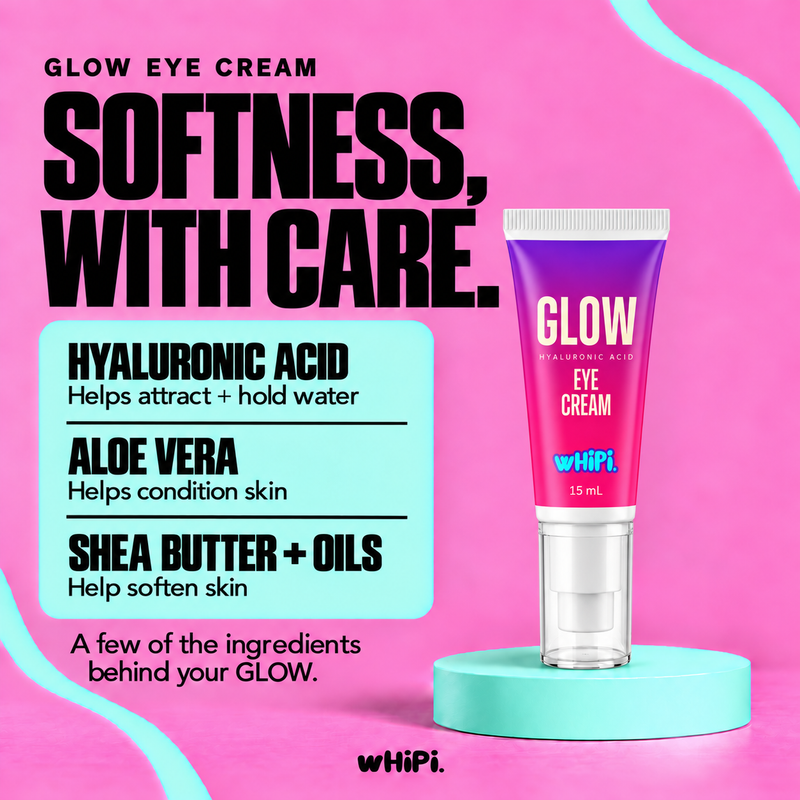 Whipi Co GLOW Hyaluronic Eye Cream Hot Pink