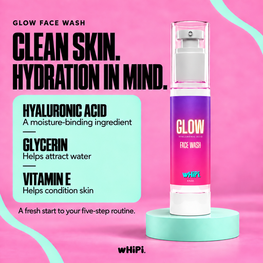 Whipi Co GLOW Hyaluronic Face Wash Hot Pink