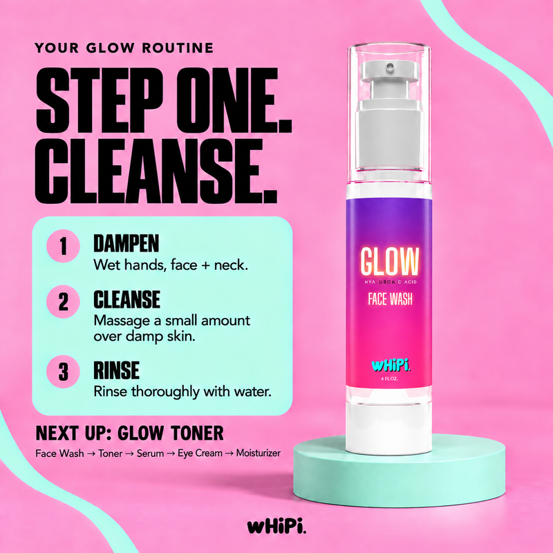 Whipi Co GLOW Hyaluronic Face Wash Light Pink