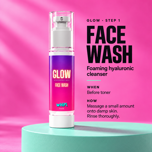 Whipi Co GLOW Hyaluronic Face Wash Hot Pink