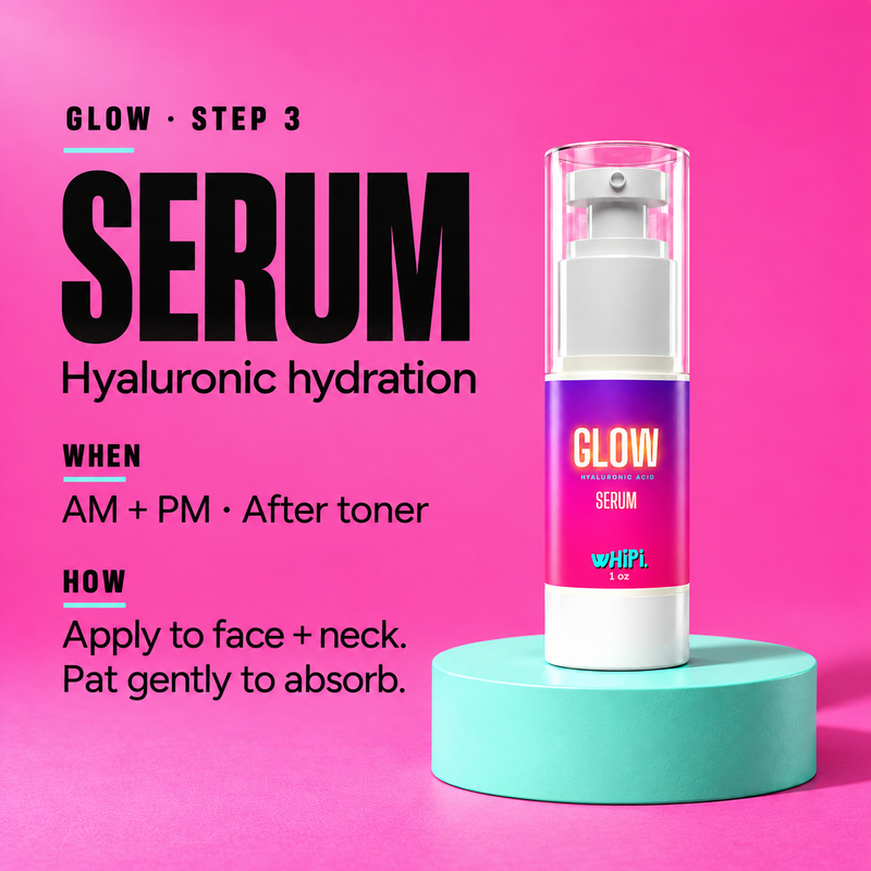 Whipi Co GLOW Hyaluronic Serum Hot Pink