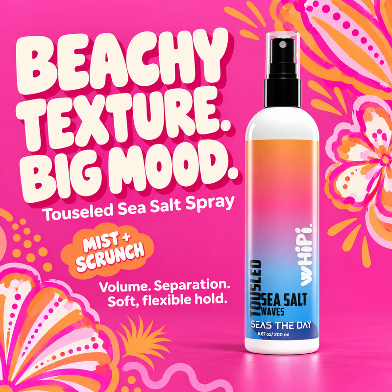 Whipi Co Seas The Day Touseled Sea Salt Spray Deep Pink 8 oz,1 oz