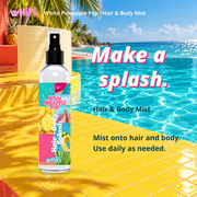 Whipi Co White Pineapple Pop Hair & Body Mist Gold