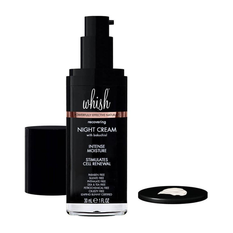 whish beauty Recovering Night Cream with Bakuchiol Skin Care > Moisturizers Black