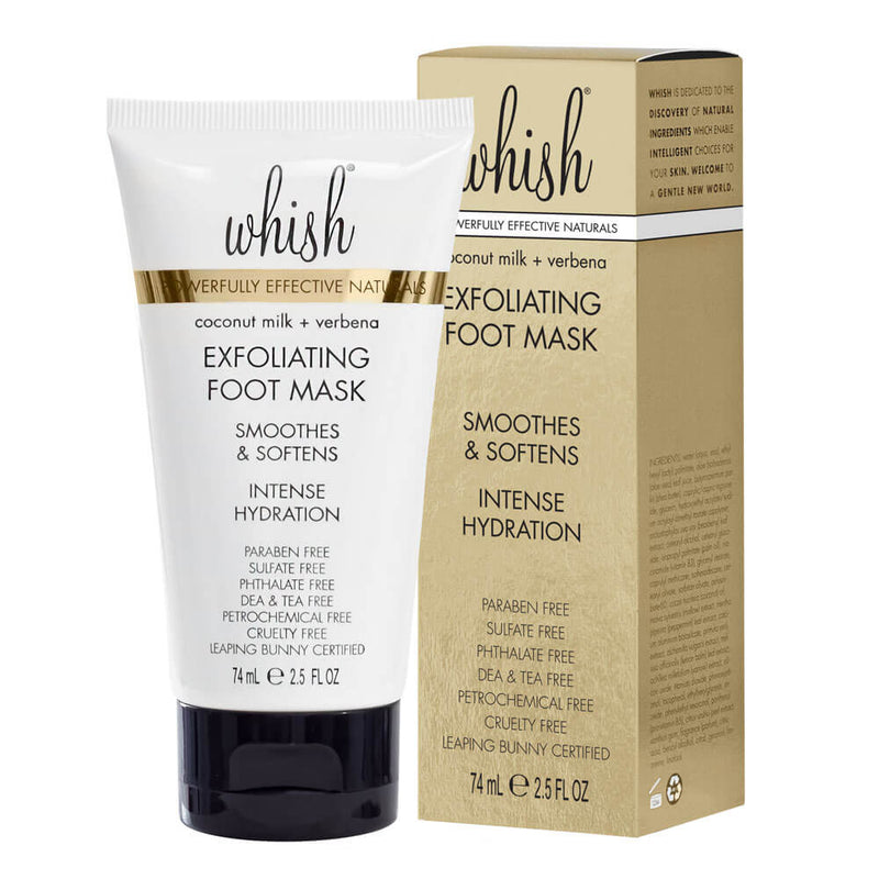 whish beauty Coconut Milk + Verbena Exfoliating Foot Mask Body Care > Exfoliators > Foot Mask White Smoke