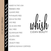 whish beauty Coconut Milk+Verbena CC Body Cream Body Care > Self Tan & Glow White Smoke