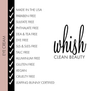 whish beauty Revitalizing Eye Cream with Bakuchiol - New and Improved! Skin Care > Eye Treatment White Smoke