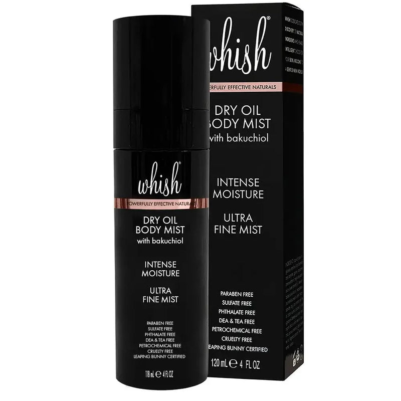 whish beauty Dry Oil Body Mist with Bakuchiol Skin Care > Moisturizers Black