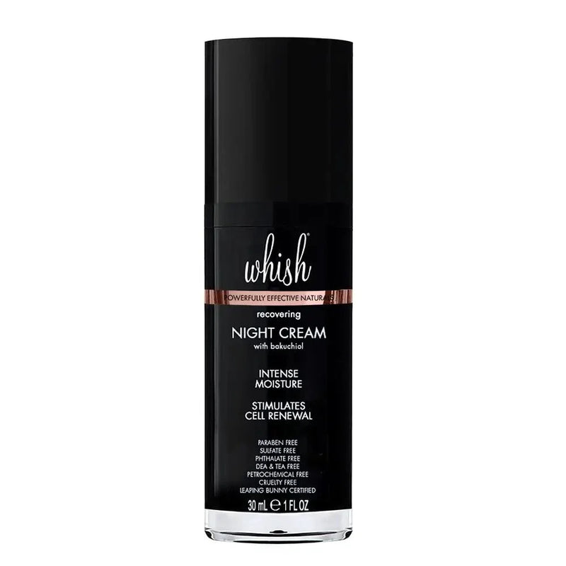 whish beauty Recovering Night Cream with Bakuchiol Skin Care > Moisturizers Black