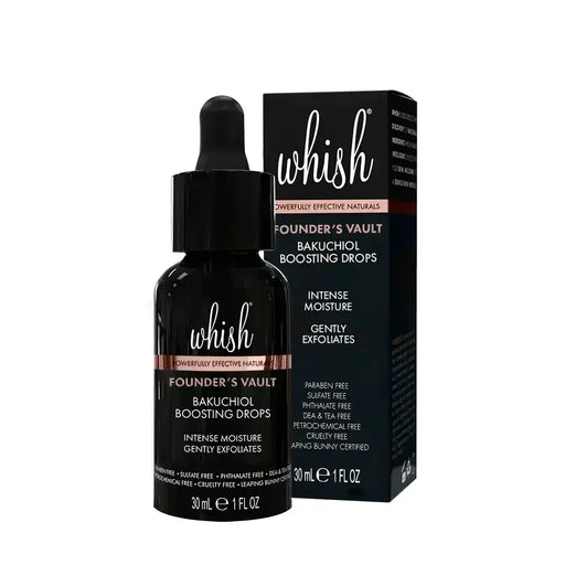 whish beauty Founder's Vault Bakuchiol Boosting Drops Skin Care > Serums Black