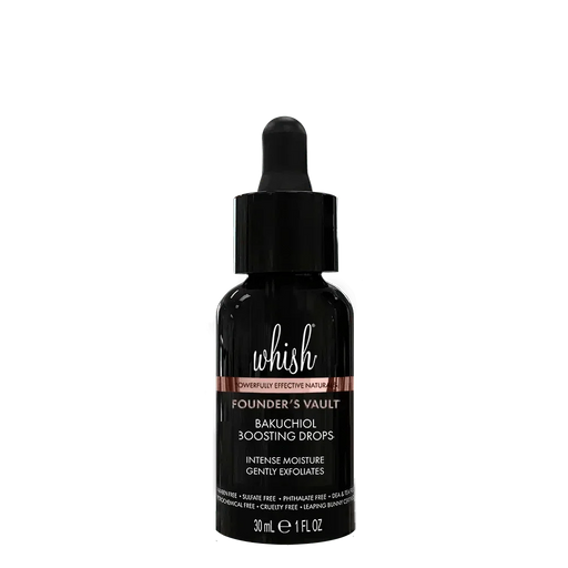 whish beauty Founder's Vault Bakuchiol Boosting Drops Skin Care > Serums Black