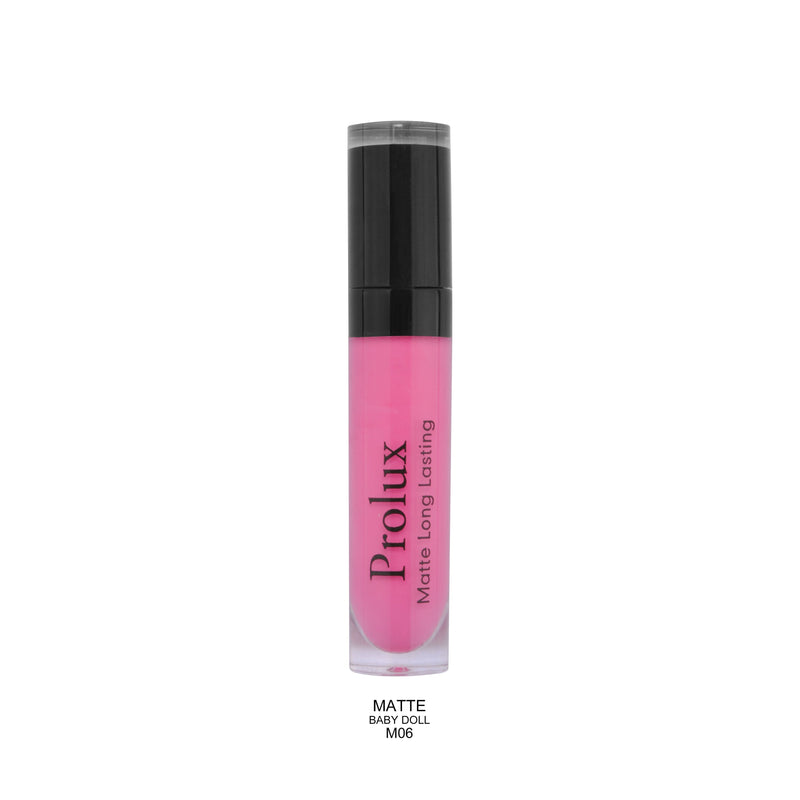 Prolux Cosmetics Best Matte Long Lasting Lip Gloss Lip Gloss Pale Violet Red 5 Uptown Pink,6 Baby Doll,7 Juicy Papaya,8 Red Velvet,9 Cherries in the Snow,13 Russion Red,21 Vintave,23 Melrose,24 Nude,32 Mocha Madness,36 Rebel,37 DRAGON FRUIT,38 SOUR CHERRY,39 Poppy Love,40 Bewitch,41 Wicked,42 Stone,44 Toxic,46 Sugarplum,47 Mermaid
