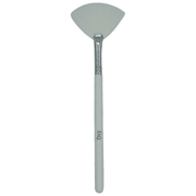 ZAQ Skin & Body Fan Brush with Wood Handle, Copper Ferrule - Synthetic Bristles Dark Gray