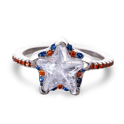 Fragrant Jewels White Star America Ring Ring Black 5,6,7,8,9,10