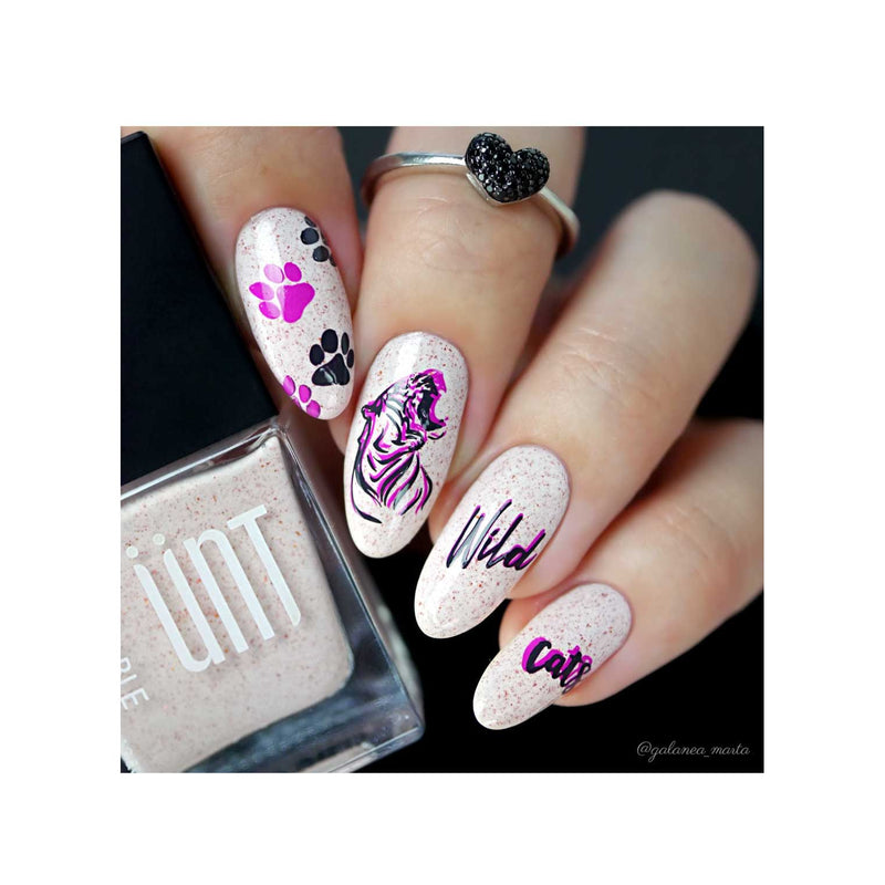 UberChic Beauty Wild & Fierce: Big Cats Stamping Plate Rosy Brown