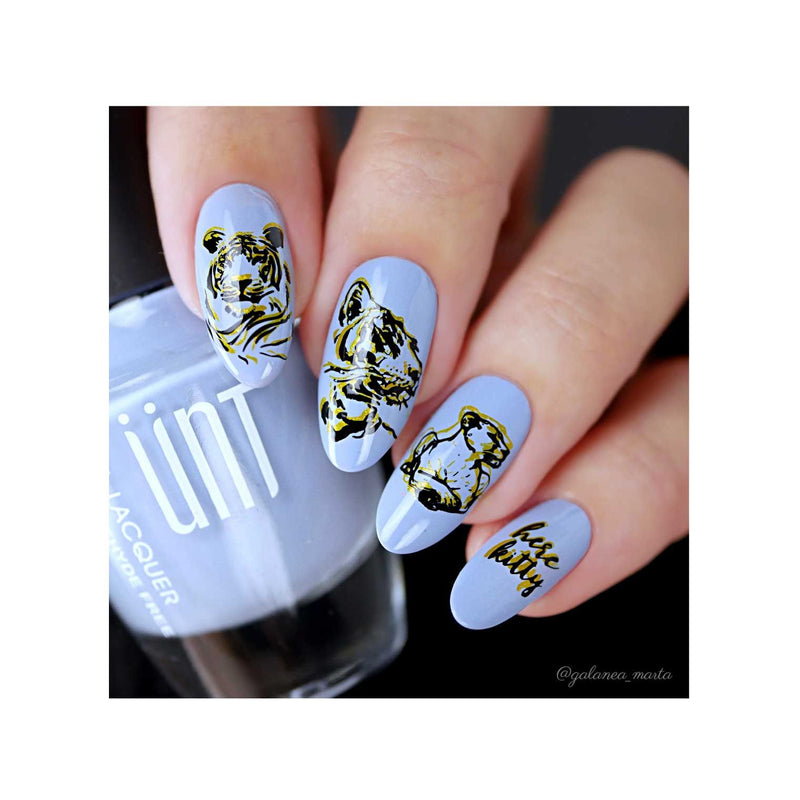 UberChic Beauty Wild & Fierce: Big Cats Stamping Plate Dark Gray