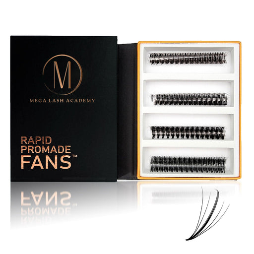 Mega Lash Academy Wispy 5D Mix Rapid Promade Fans - 600 Fans Promade Fans Light Gray 0.07 / CC / Mixed 9-10-11-12 mm,0.07 / CC / Mixed 11-12-13-14 mm,0.07 / CC / Mixed 15-16-17-18 mm