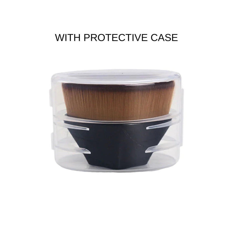 ZAQ Skin & Body Hexagon Blending Liquid Foundation Kabuki Brush White Smoke