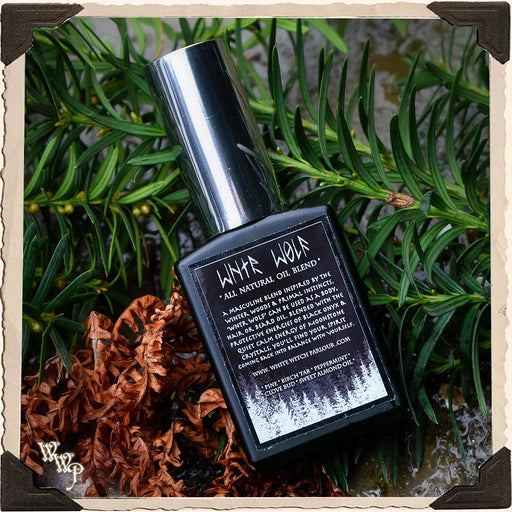 WhiteWitchParlour.com DISCONTINUED * WNTR WOLF OIL. 1oz. Protective All Natural Masculine Winter Oil For Hair, Body & Beard. aromatherapy, perfume, oils Dark Slate Gray