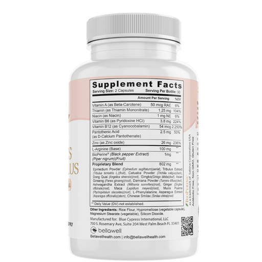 Bellawell Health Women's Vitality Plus by Bellawell Capsules Light Gray