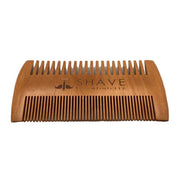 Shave Essentials Wood Beard Comb - Essential Beard Care Accessories Combs & Brushes Saddle Brown