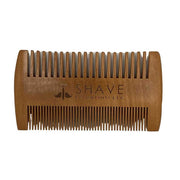 Shave Essentials Wood Beard Comb - Essential Beard Care Accessories Combs & Brushes Saddle Brown