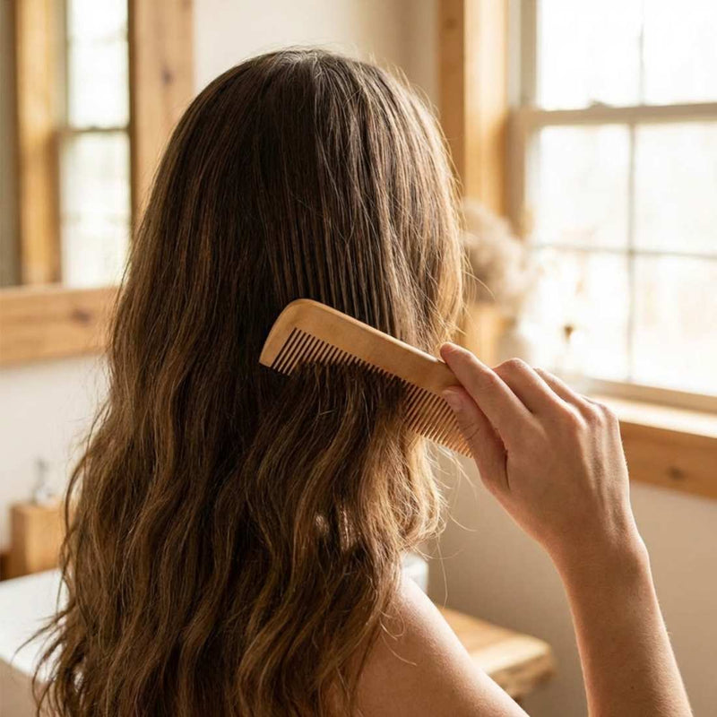 Shave Essentials Wood Hair Comb Combs & Brushes White Smoke