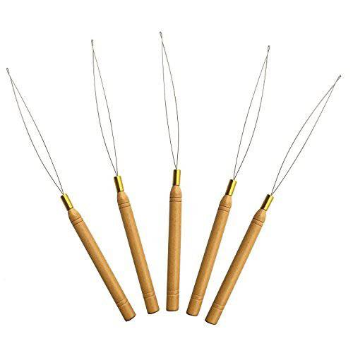 VIP Extensions Wooden Loop Needle Threader Salon Supplies White Smoke